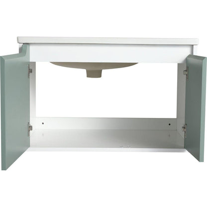 Floating Bathroom Vanity with Sink 32 Inch for Bathroom, Bathroom Vanity with Soft Close Door