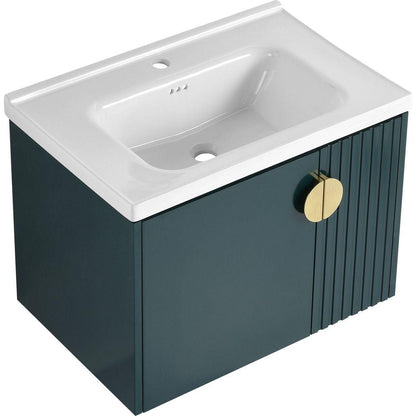 28 Inch Bathroom Vanity with Ceramic Sink, For Small Bathroom, Bathroom Vanity with Soft Close Door