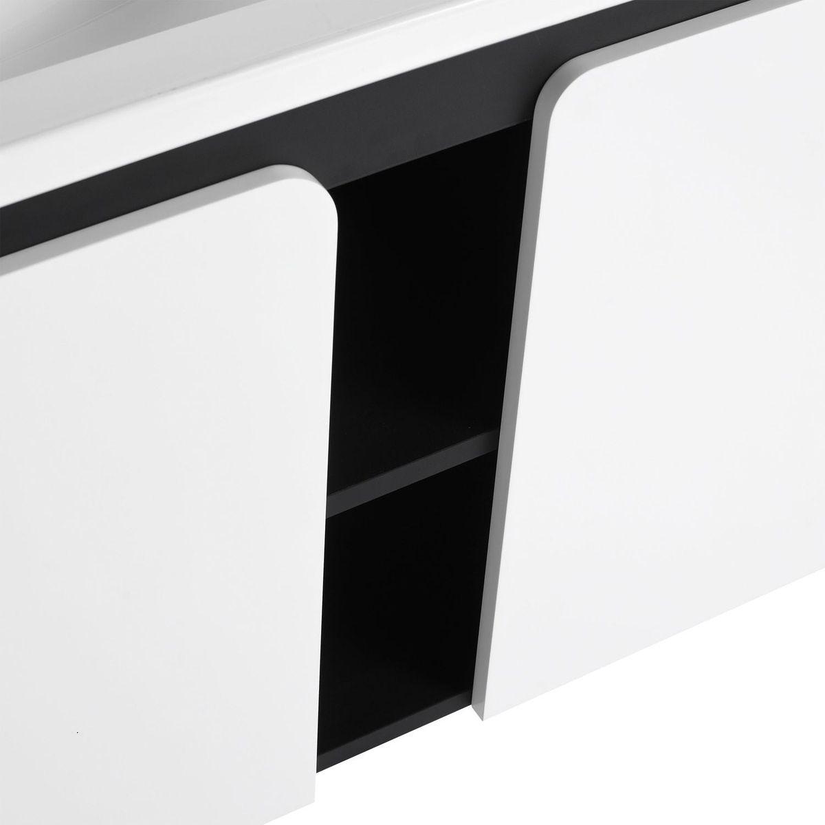 36" Floating Wall-Mounted Bathroom Vanity With Ceramic Basin & Soft-Close Cabinet Door