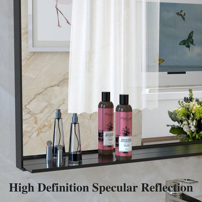 60x36" Oversized Modern Rectangle Bathroom Mirror with Balck Frame Decorative Large Wall Mirrors for Bathroom Living Room Bedroom Vertical or Horizontal Wall Mounted mirror with Aluminum Frame
