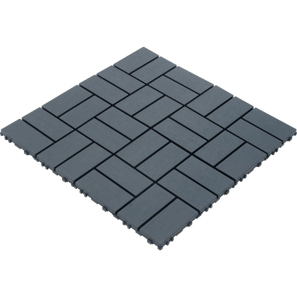 Plastic Interlocking Deck Tiles,44 Pack Patio Deck Tiles,12"x12" Square Waterproof Outdoor All Weather Use, Patio Decking Tiles for Poolside Balcony Backyard, Grey