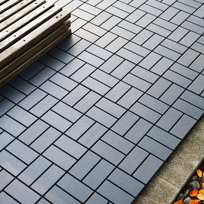 Plastic Interlocking Deck Tiles,44 Pack Patio Deck Tiles,12"x12" Square Waterproof Outdoor All Weather Use, Patio Decking Tiles for Poolside Balcony Backyard, Grey