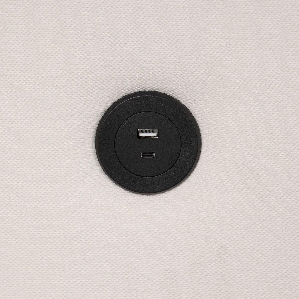 Sectional Sleeper Sofa with Pull-out Bed and Lounge Chair, USB and Type-C Interfaces, Suitable for Living Room, Office, and Spacious Spaces