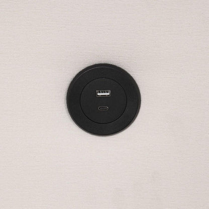 Sectional Sleeper Sofa with Pull-out Bed and Lounge Chair, USB and Type-C Interfaces, Suitable for Living Room, Office, and Spacious Spaces