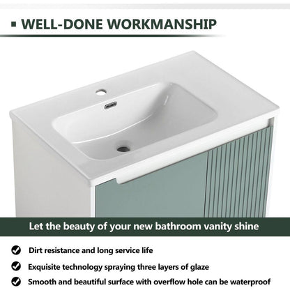 Floating Bathroom Vanity with Sink 32 Inch for Bathroom, Bathroom Vanity with Soft Close Door