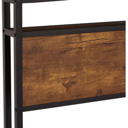 Queen Size Metal Platform Bed Frame with Wooden Headboard and Footboard with USB,Charging Station,2 Drawers,LED Lights, No Box Spring Needed, Easy Assemble