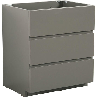 Alice-30F-102,Floor cabinet WITHOUT basin, Gray color, With three drawers, Pre-assembled