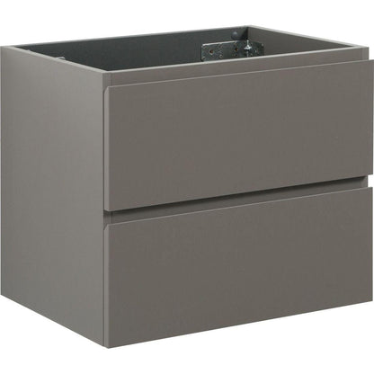 Alice-24W-102,Wall mount cabinet WITHOUT basin, Gray color, with two drawers, Pre-assembled