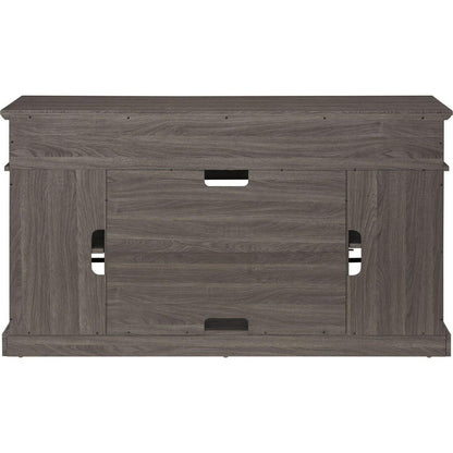 Classic TV Media Stand Modern Entertainment Console for TV Up to 65" with Open and Closed Storage Space, Dark Walnut/Black, 58.25"Wx15.75"Dx32"H