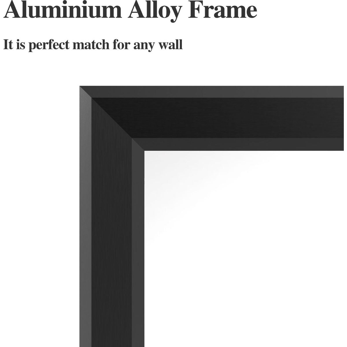 48"x32" Oversized Modern Rectangle Bathroom Mirror with Balck Frame Decorative Large Wall Mirrors for Bathroom Living Room Bedroom Vertical or Horizontal Wall Mounted mirror with Aluminum Frame