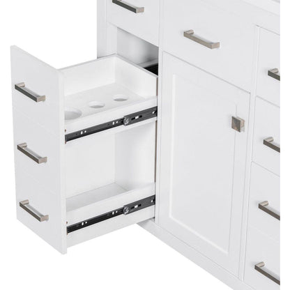 [Cabinet Only] 36" White Bathroom Vanity(Sink not included)