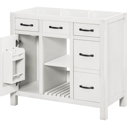 36"Bathroom Vanity without Sink,Modern Bathroom Storage Cabinet with 2 Drawers and 2 Cabinets,Solid Wood Frame Bathroom Cabinet (NOT INCLUDE BASIN)