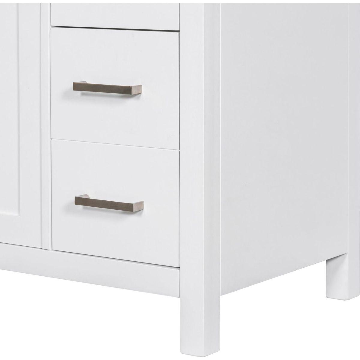 [Cabinet Only] 36" White Bathroom Vanity(Sink not included)