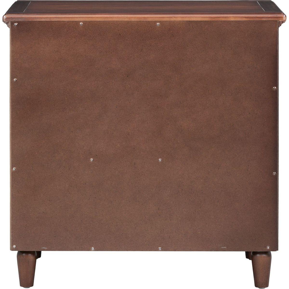 3-Drawer Nightstand Storage Wood Cabinet