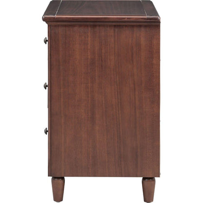 3-Drawer Nightstand Storage Wood Cabinet