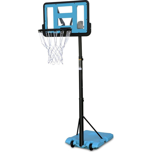 Use for Outdoor Height Adjustable 4.8 to 7.7ft Basketball Hoop 44 Inch Backboard Portable Basketball Goal System with Stable Base and Wheels