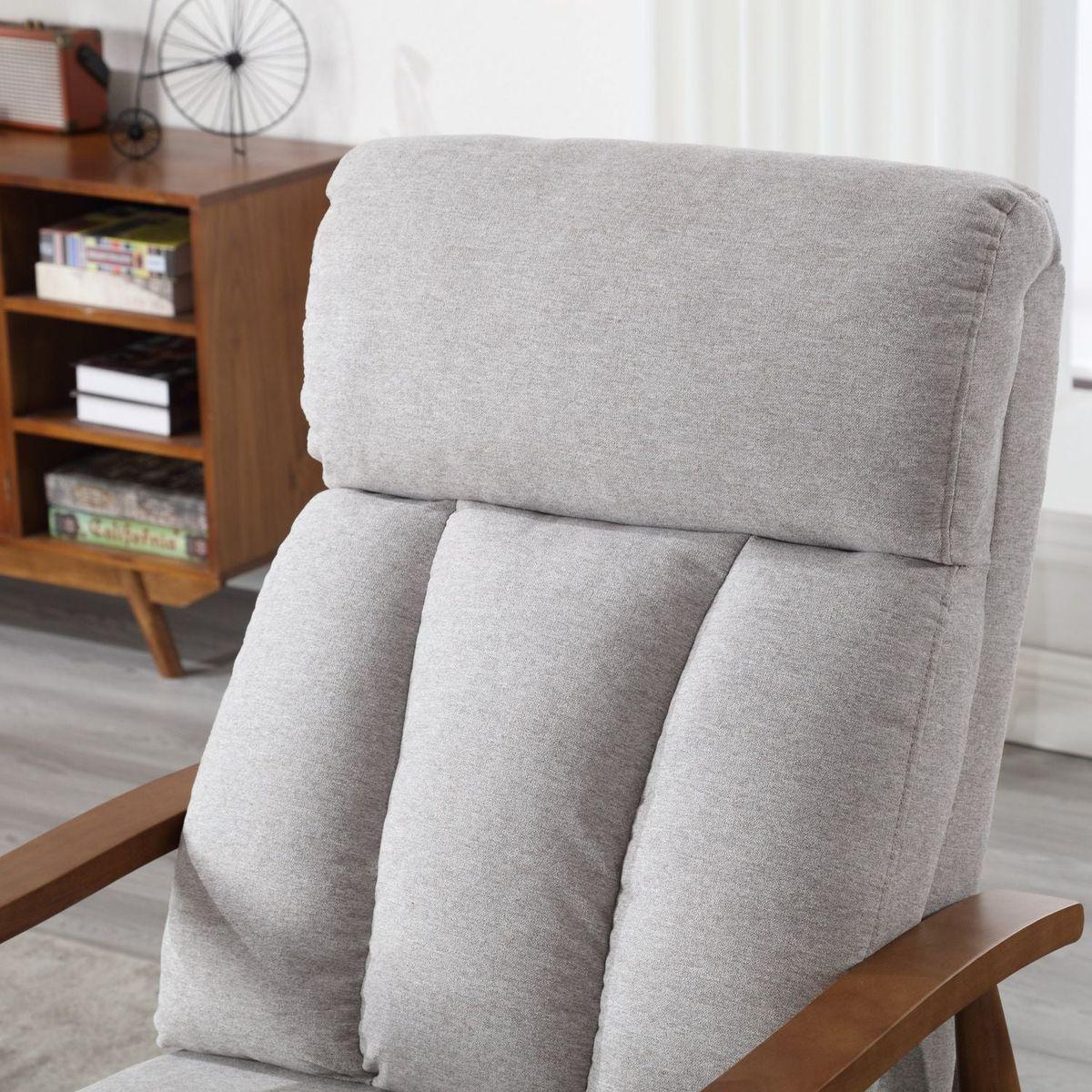 Wood Frame Armchair, Modern Accent Chair Lounge Chair for Living Room