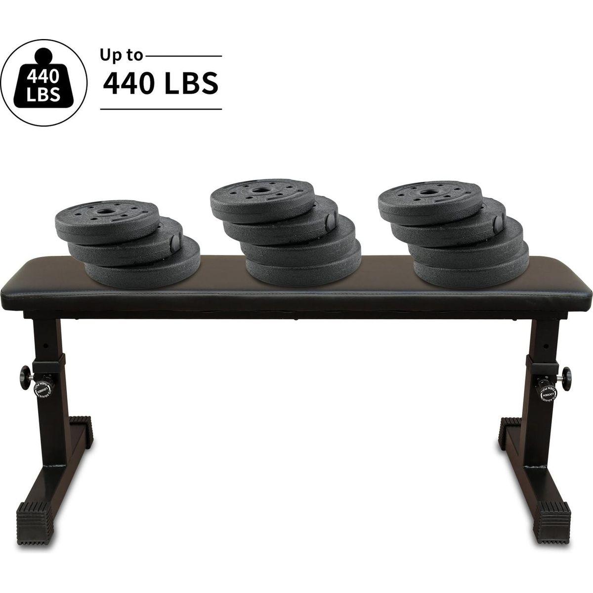 THE Flat Weight Bench for Strength Training W/ 5-Level Adjustable Height