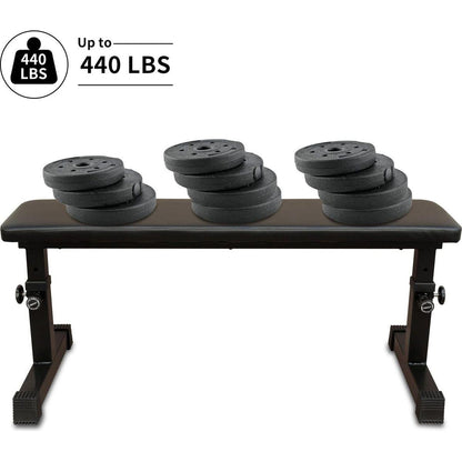 THE Flat Weight Bench for Strength Training W/ 5-Level Adjustable Height