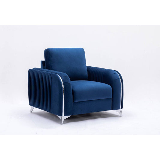 Wenona Chair, Blue Velvet