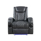 Alair Power Motion Recliner w/Bluetooth Speaker & Cooling Cup Holder, Dark Gray Leather Aire