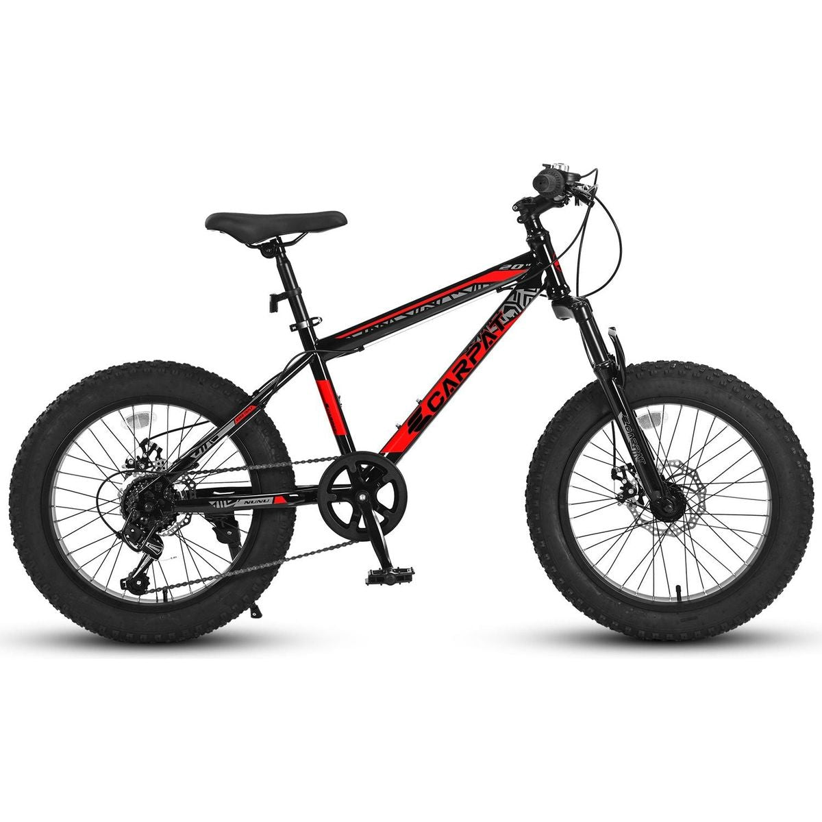 Kids Bike 20 Inch Wheels, 4" Wide Fat Tire Snow Mountain Bike Ages 8-12 Year Old, Steel Frame, 7 Speed Teenager Children Kids' Bicycles