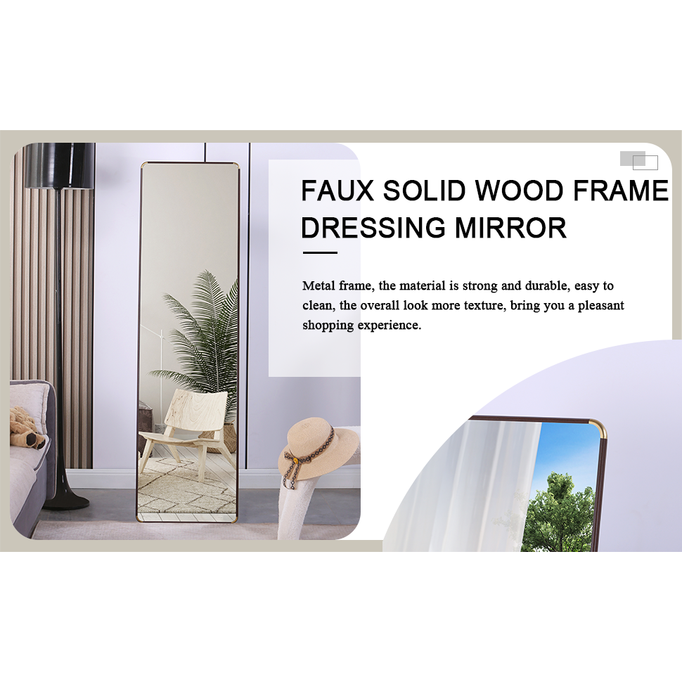 The 4th generation floor standing full-length mirror. wall mirror, bathroom makeup mirror, bedroom foyer, clothing store, wall mounted. 60 "x 16.5"