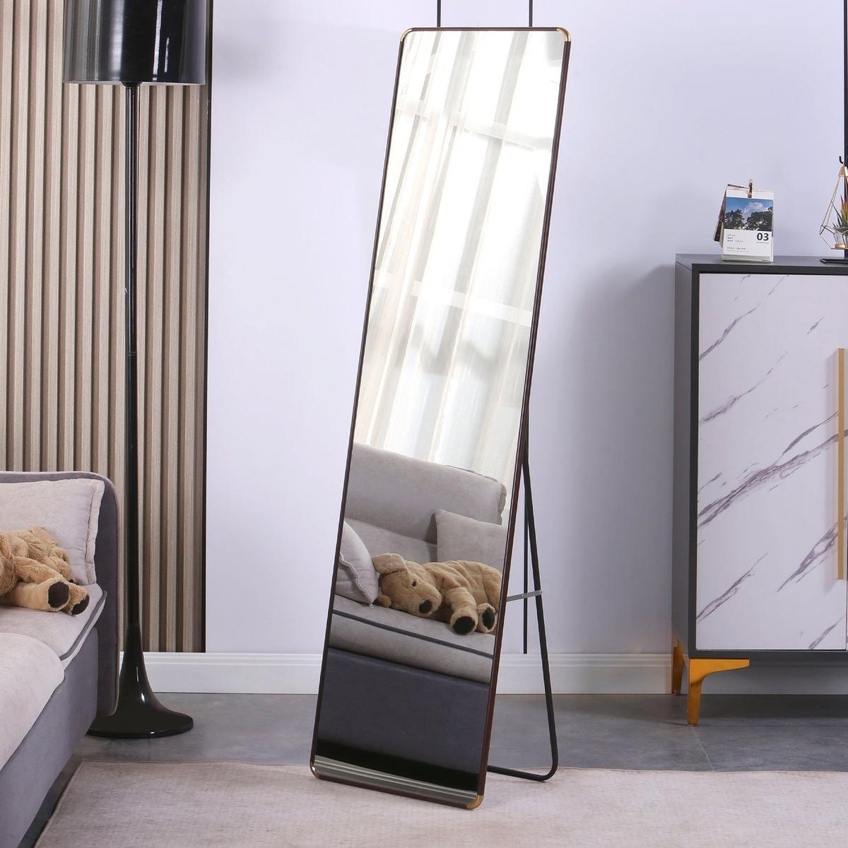 The 4th generation floor standing full-length mirror. wall mirror, bathroom makeup mirror, bedroom foyer, clothing store, wall mounted. 60 "x 16.5"