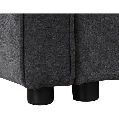 124.8"L-shaped Sofa Convertible Sofa Bed Pull Out Sofa Sleeper with Two Back Pillows, Two USB Ports and Two Power Sockets for Living Room, Gray