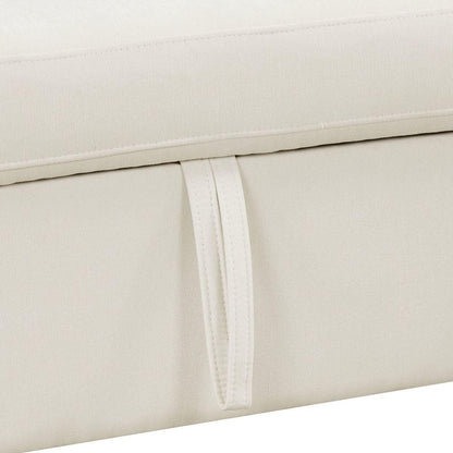 124.8"L-shaped Sofa Convertible Sofa Bed Pull Out Sofa Sleeper with Two Back Pillows, Two USB Ports and Two Power Sockets for Living Room, Beige