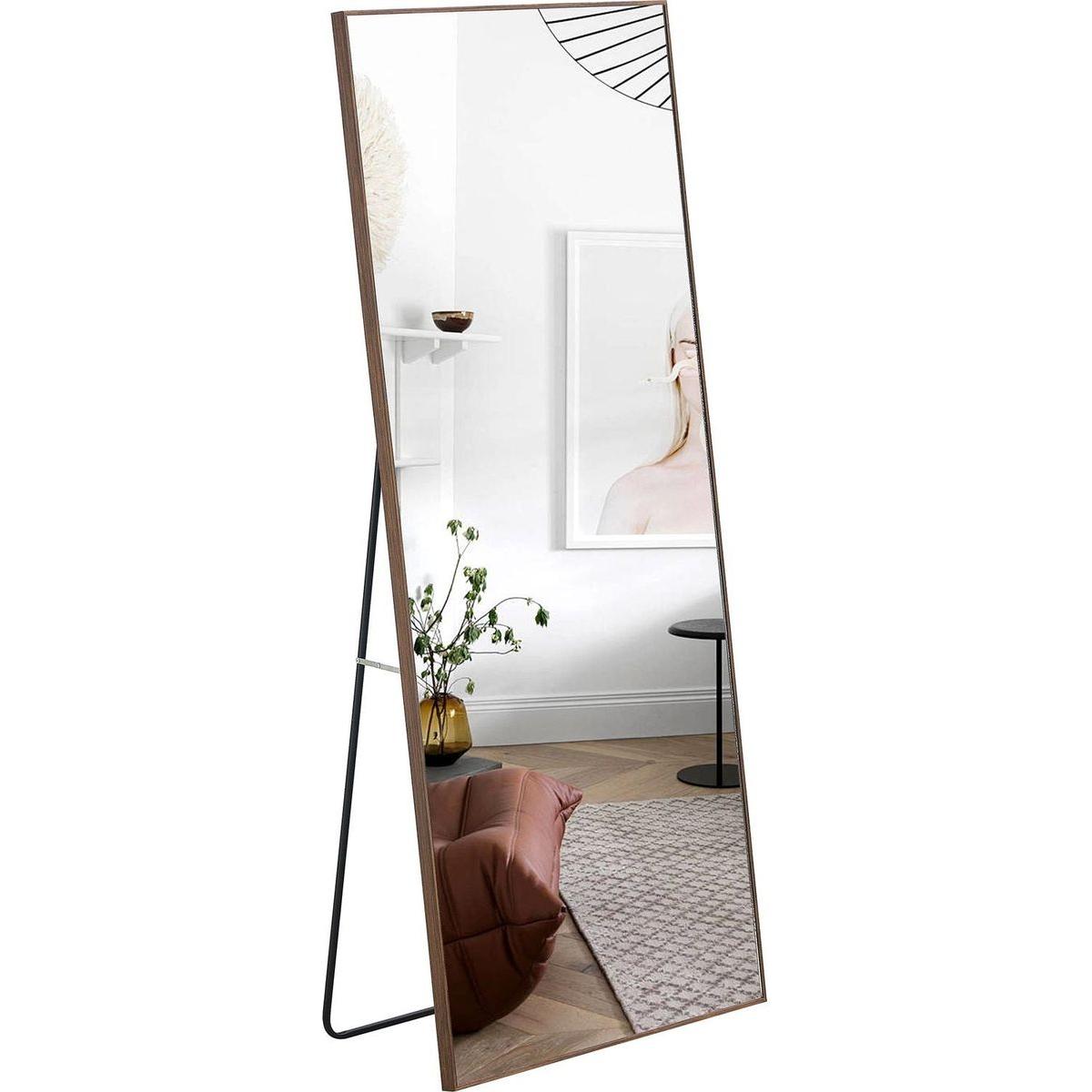 Fourth generation solid wood frame long mirror, dressing mirror, bedroom foyer, decorative mirror, clothing store, floor to ceiling mirror, wall mounted. 71 "x 31.4"