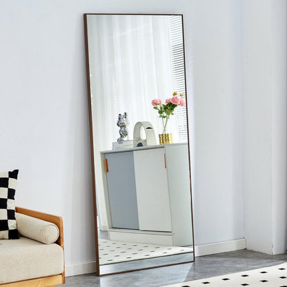 Fourth generation solid wood frame long mirror, dressing mirror, bedroom foyer, decorative mirror, clothing store, floor to ceiling mirror, wall mounted. 71 "x 31.4"