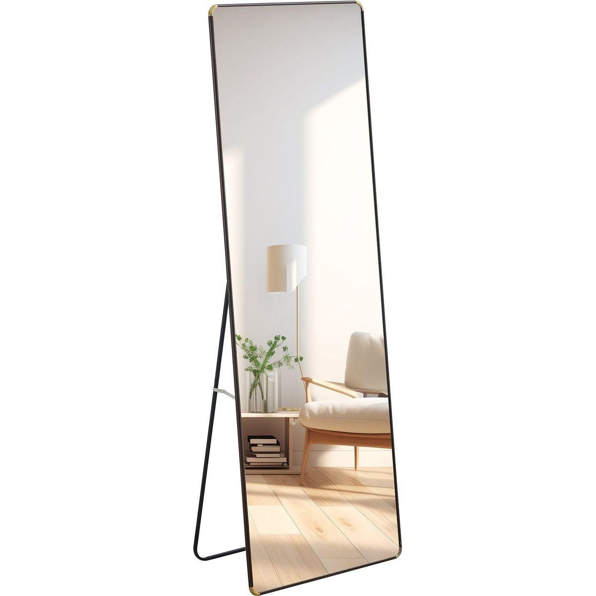 The 4th generation floor standing full-length mirror. wall mirror, bathroom makeup mirror, bedroom foyer, clothing store, wall mounted. 65 "x 23.2"