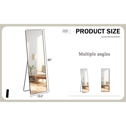 The 4th generation floor standing full-length mirror. wall mirror, bathroom makeup mirror, bedroom foyer, clothing store, wall mounted. 65 "x 23.2"