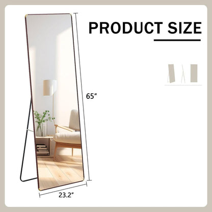 The 4th generation floor standing full-length mirror. wall mirror, bathroom makeup mirror, bedroom foyer, clothing store, wall mounted. 65 "x 23.2"