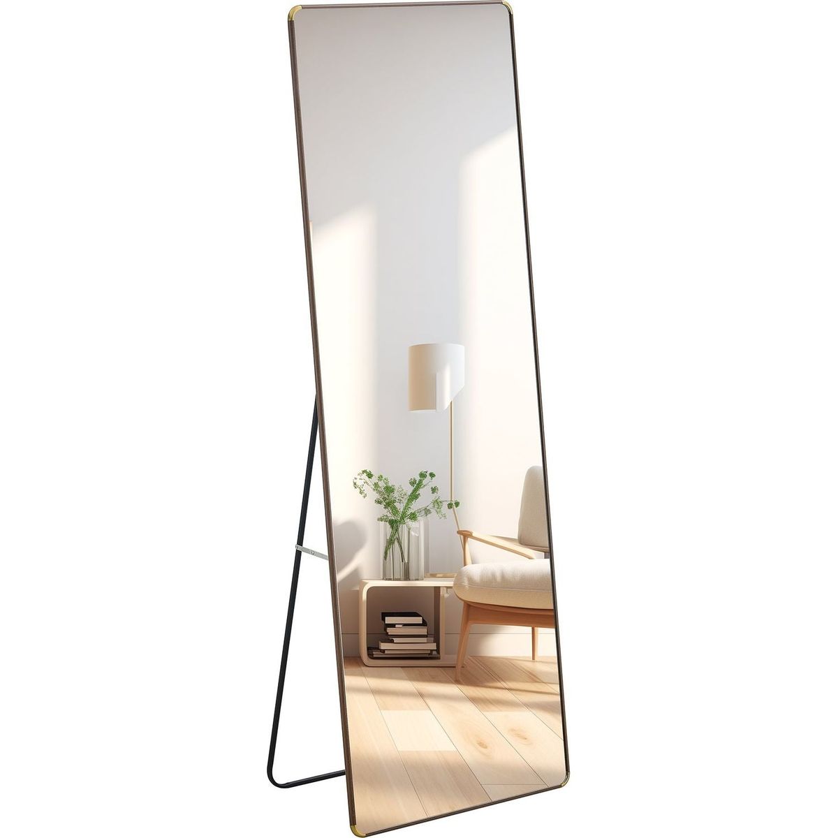 The 4th generation floor standing full-length mirror. wall mirror, bathroom makeup mirror, bedroom foyer, clothing store, wall mounted. 65 "x 23.2"