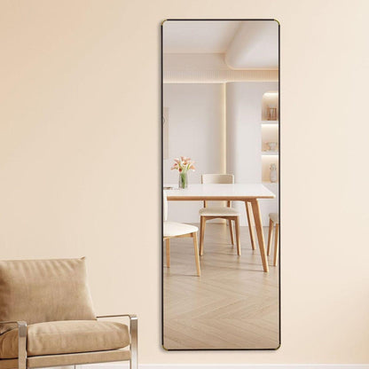 The 4th generation floor standing full-length mirror. wall mirror, bathroom makeup mirror, bedroom foyer, clothing store, wall mounted. 65 "x 23.2"