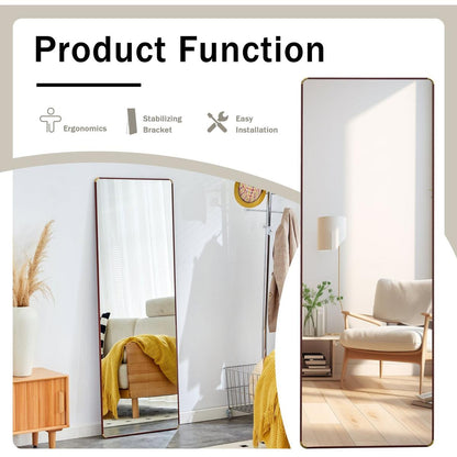 The 4th generation floor standing full-length mirror. wall mirror, bathroom makeup mirror, bedroom foyer, clothing store, wall mounted. 65 "x 23.2"