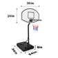 Portable Poolside Basketball Hoop Swimming Pool 3.1ft to 4.7ft Height-Adjustable Basketball System Goal Stand for Kids