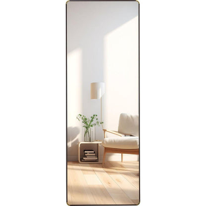 The 4th generation floor standing full-length mirror. wall mirror, bathroom makeup mirror, bedroom foyer, clothing store, wall mounted. 65 "x 23.2"