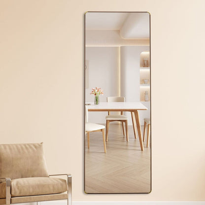 The 4th generation floor standing full-length mirror. wall mirror, bathroom makeup mirror, bedroom foyer, clothing store, wall mounted. 65 "x 23.2"