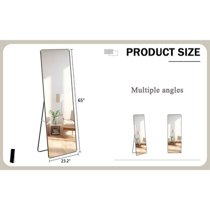 The 4th generation floor standing full-length mirror. wall mirror, bathroom makeup mirror, bedroom foyer, clothing store, wall mounted. 65 "x 23.2"