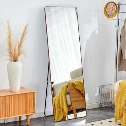 The 4th generation floor standing full-length mirror. wall mirror, bathroom makeup mirror, bedroom foyer, clothing store, wall mounted. 65 "x 23.2"