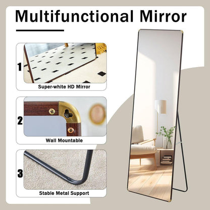 The 4th generation floor standing full-length mirror. wall mirror, bathroom makeup mirror, bedroom foyer, clothing store, wall mounted. 65 "x 23.2"