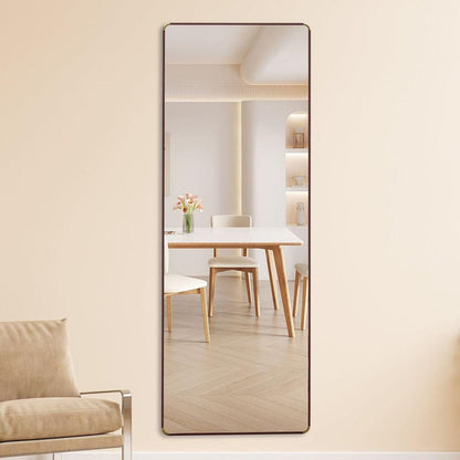 The 4th generation floor standing full-length mirror. wall mirror, bathroom makeup mirror, bedroom foyer, clothing store, wall mounted. 65 "x 23.2"