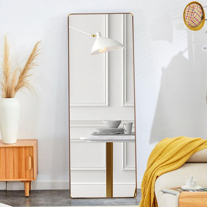 The 4th generation floor standing full-length mirror. wall mirror, bathroom makeup mirror, bedroom foyer, clothing store, wall mounted. 65 "x 23.2"