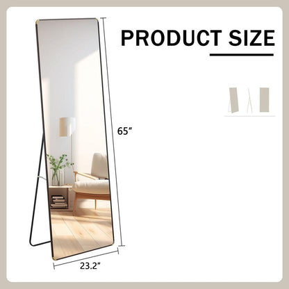 The 4th generation floor standing full-length mirror. wall mirror, bathroom makeup mirror, bedroom foyer, clothing store, wall mounted. 65 "x 23.2"