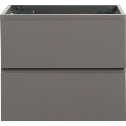 Alice-24W-102,Wall mount cabinet WITHOUT basin, Gray color, with two drawers, Pre-assembled