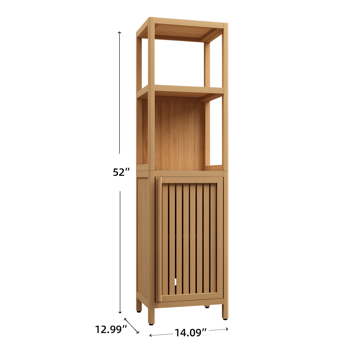 Large capacity multifunctional bamboo storage cabinet furniture for bathroom and living room