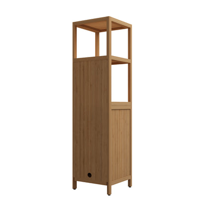 Large capacity multifunctional bamboo storage cabinet furniture for bathroom and living room